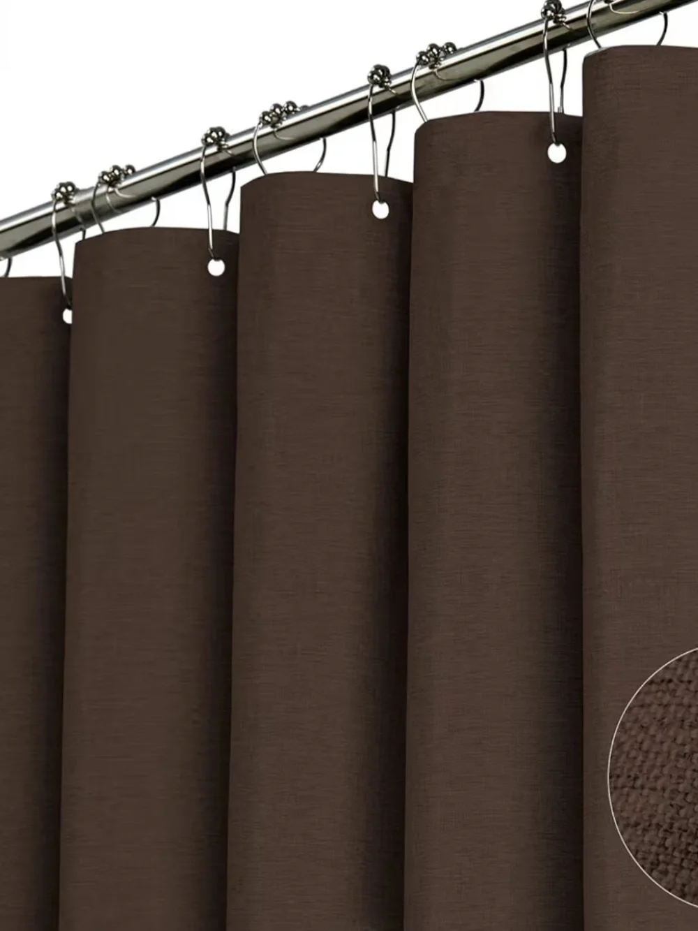Brown shower curtain
